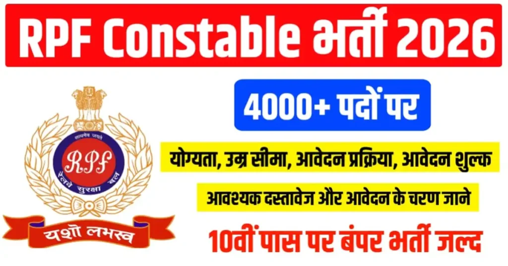 RPF Constable New Vacancy 2026