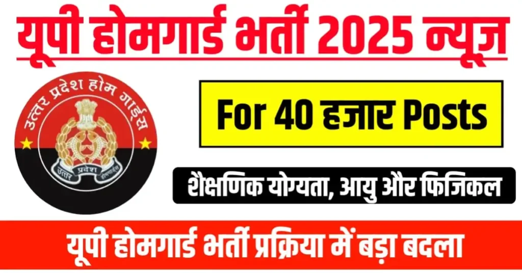 UP Home Guard Notification 2025: यूपी होमगार्ड के 44 हजार पदों पर आवेदन जल्द शुरू