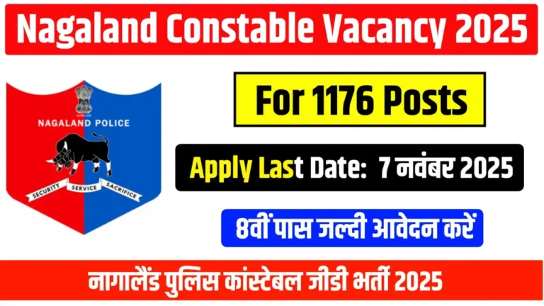 Nagaland Police Vacancy 2025 Out for 1176 Posts