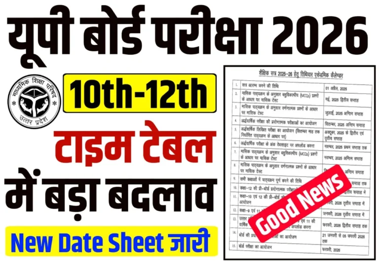 UP Board Exam Date 2026