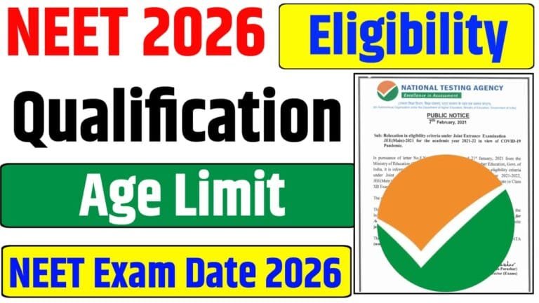 Eligibility to appear for NEET Exam 2026