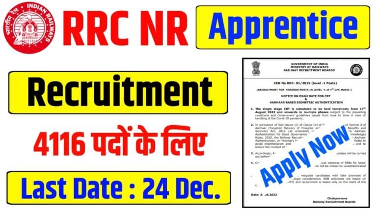 RRC NR Apprentice Recruitment 2025