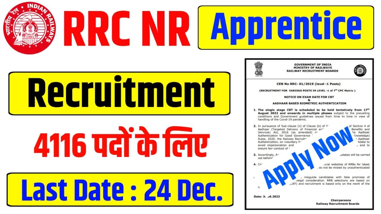 RRC NR Apprentice Recruitment 2025
