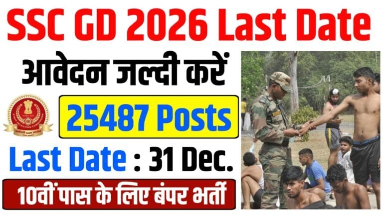 SSC GD 2026 Last Date To Apply