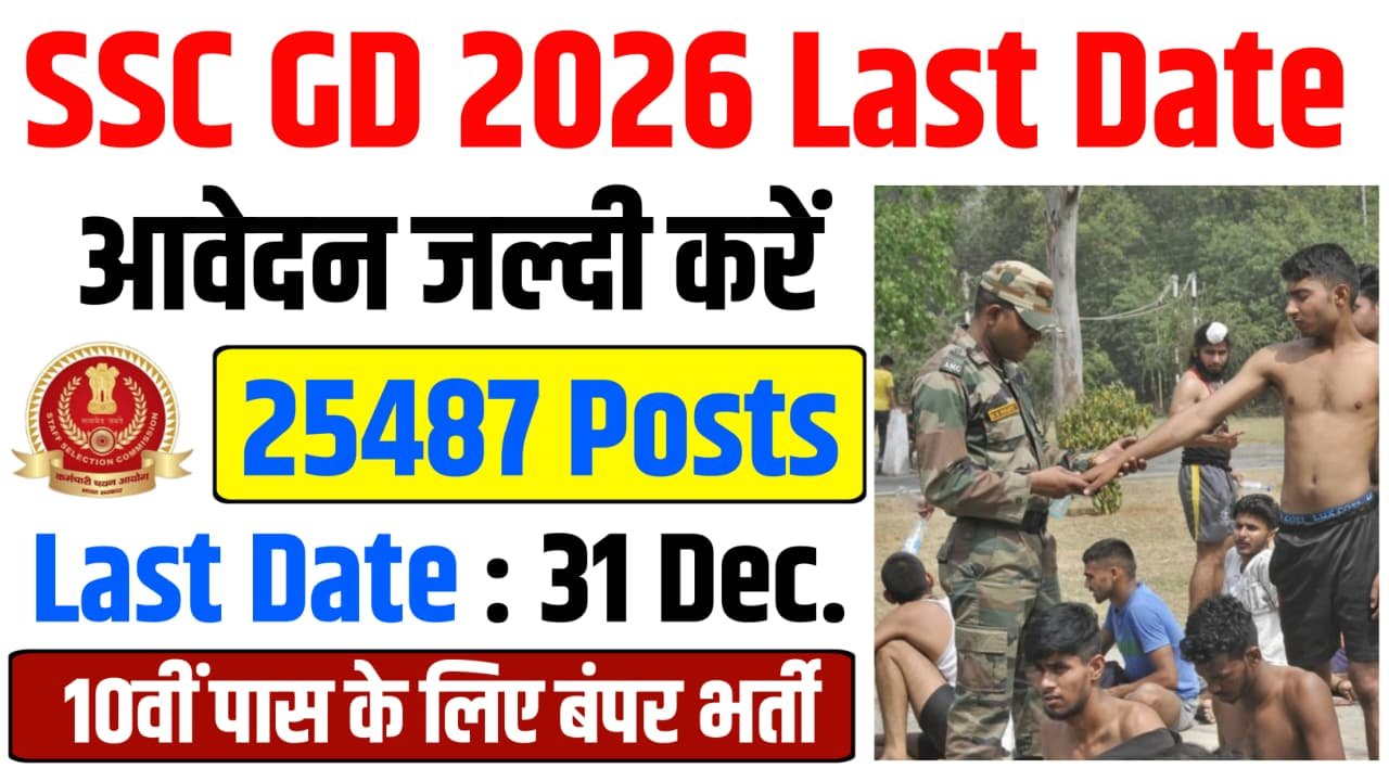 SSC GD 2026 Last Date To Apply